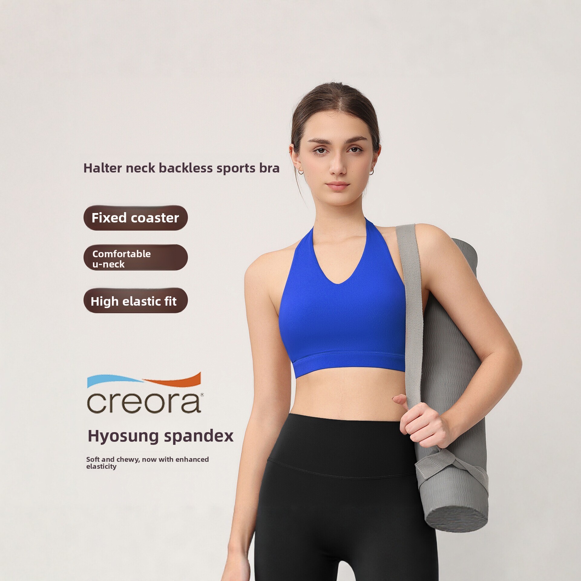 Pilates Yoga Top - Reggiseno sportivo da donna con imbottitura