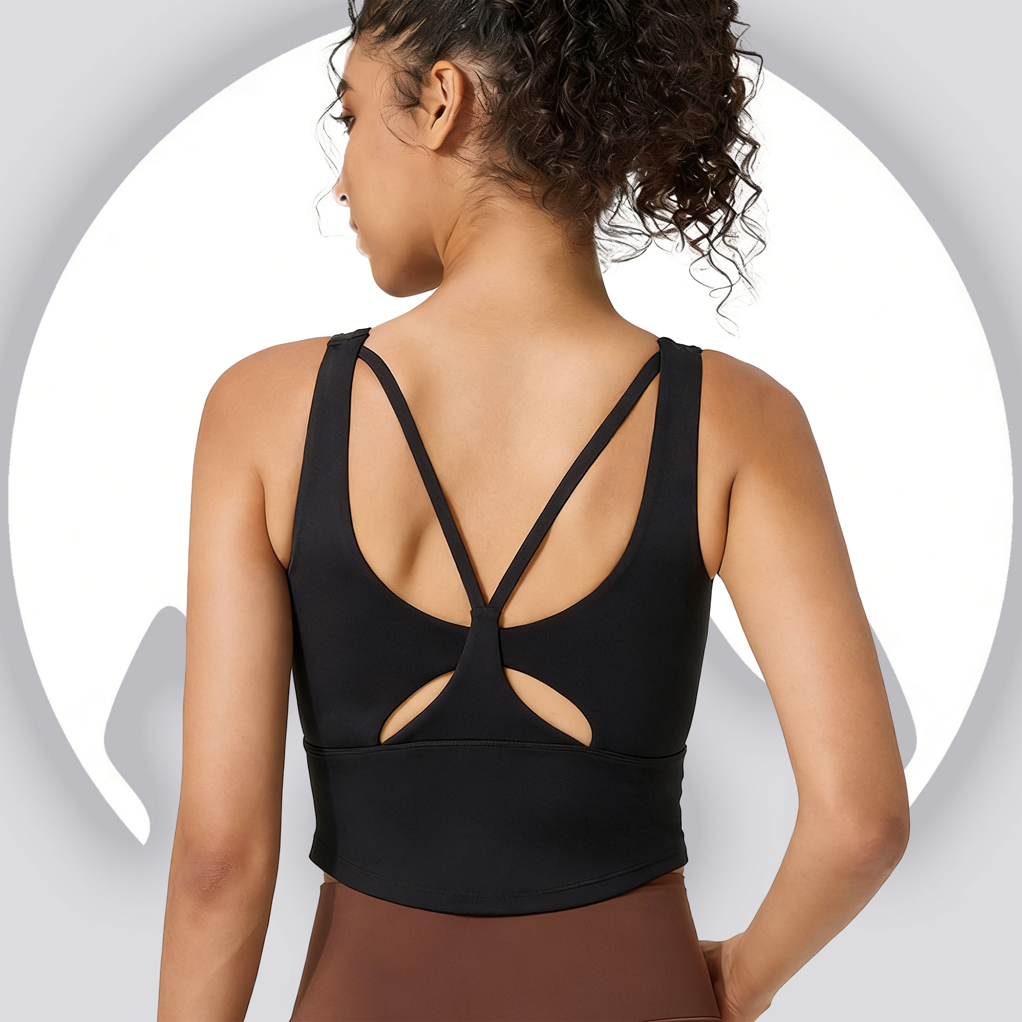 Pilate Yoga Workout - Reggiseno Sportivo da Donna con Coppe
